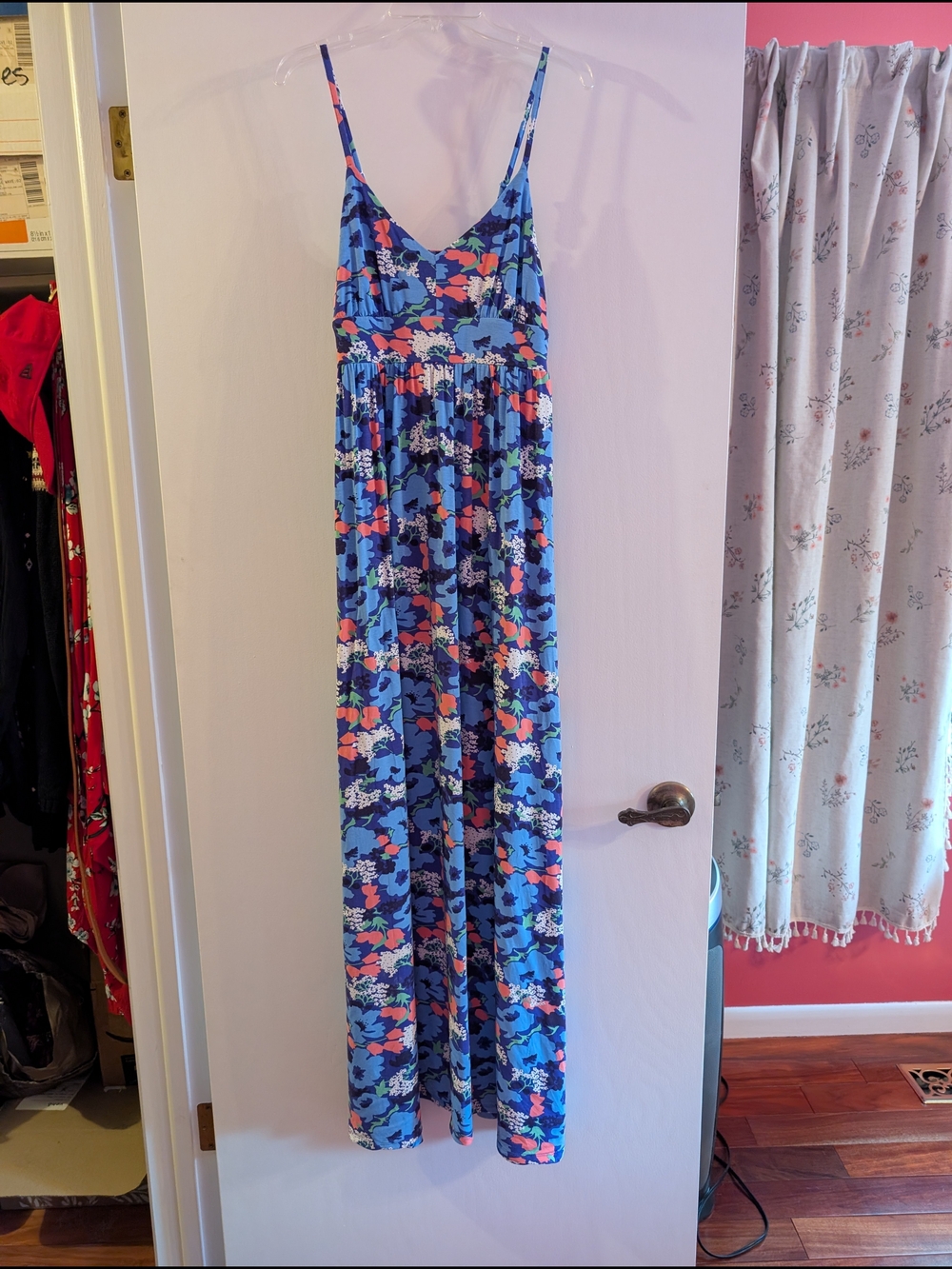 ModCloth Floral Multicolor Print Dress - Blue, Coral, Green
